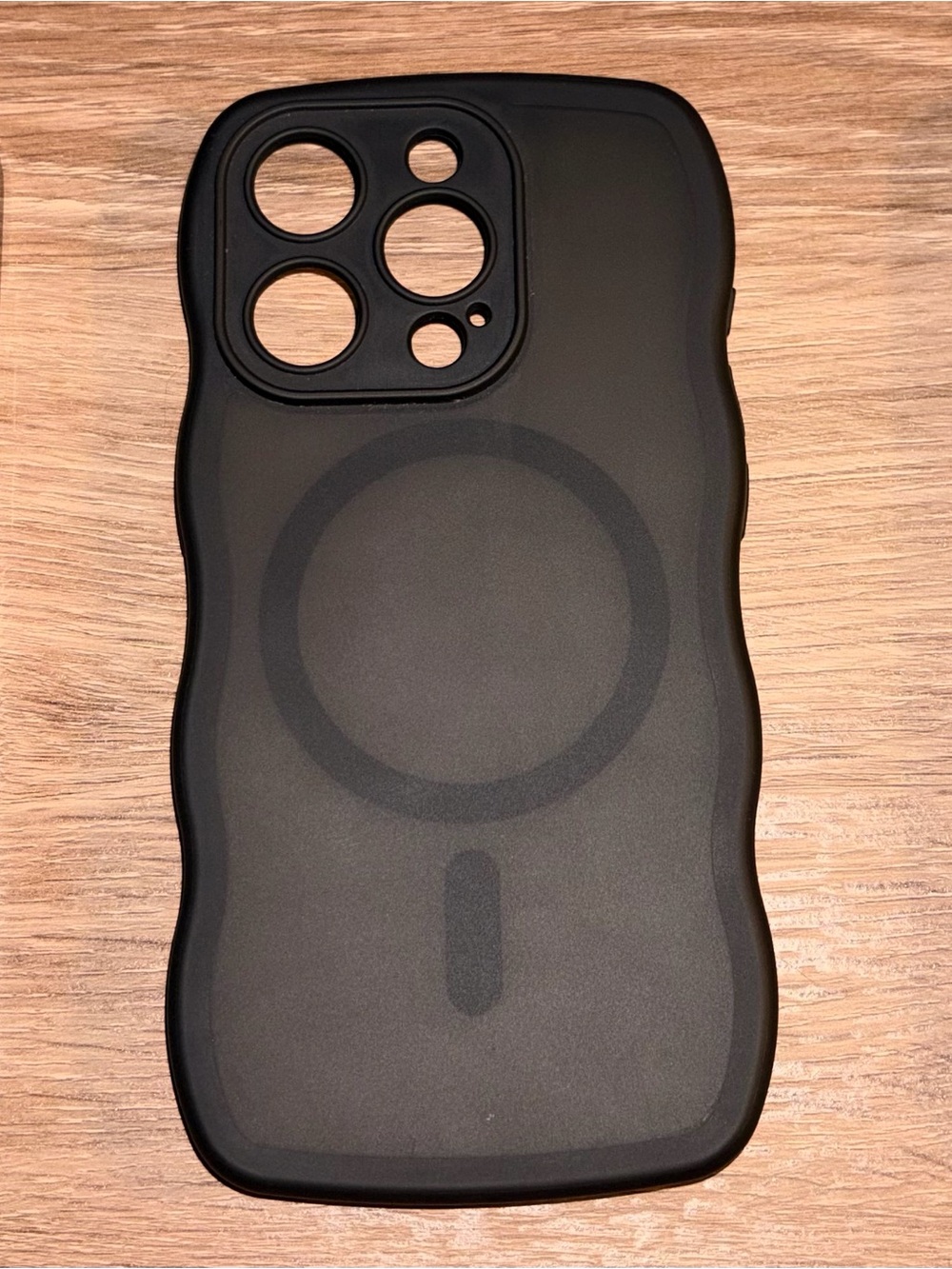 Black MagSafe-Compatible Soft TPU Phone Case